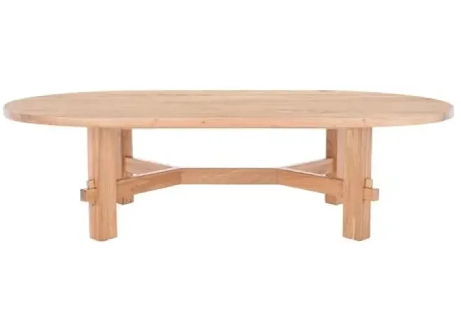 Persephone Elm Wood Coffee Table - Natural - Brown