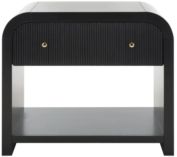 Tansy 1-Drawer Curved Nightstand
