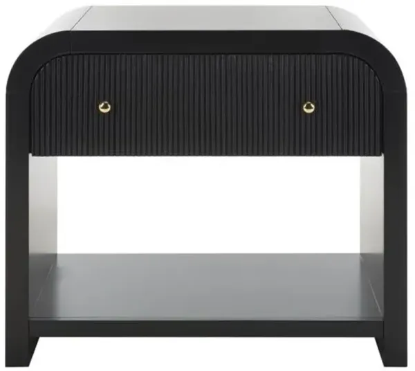 Tansy 1-Drawer Curved Nightstand