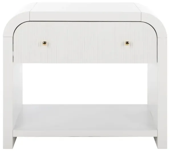 Tansy 1-Drawer Curved Nightstand