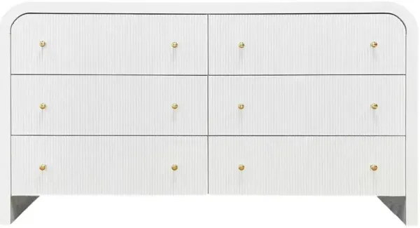 Tansy 6-Drawer Curved Dresser