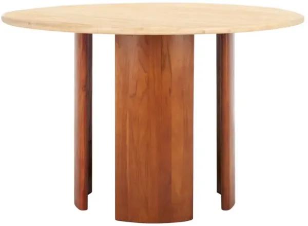 Vivienne Dining Table, Natural/Travertine