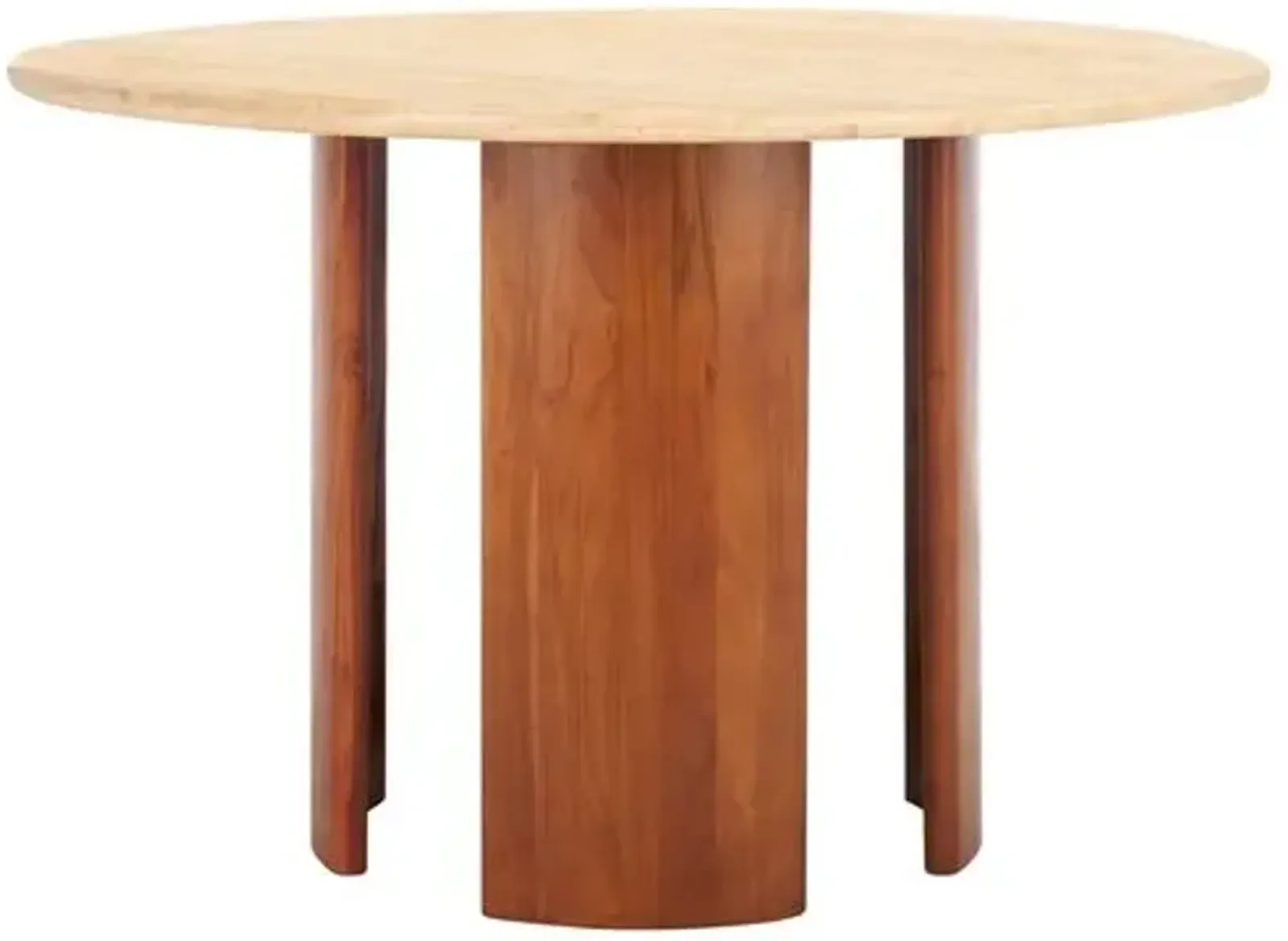 Vivienne Dining Table - Natural/Travertine