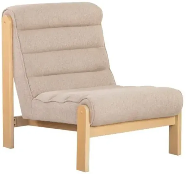 Corral Channel Boucle Accent Chair - Light Brown/Natural, Comfortable, Durable