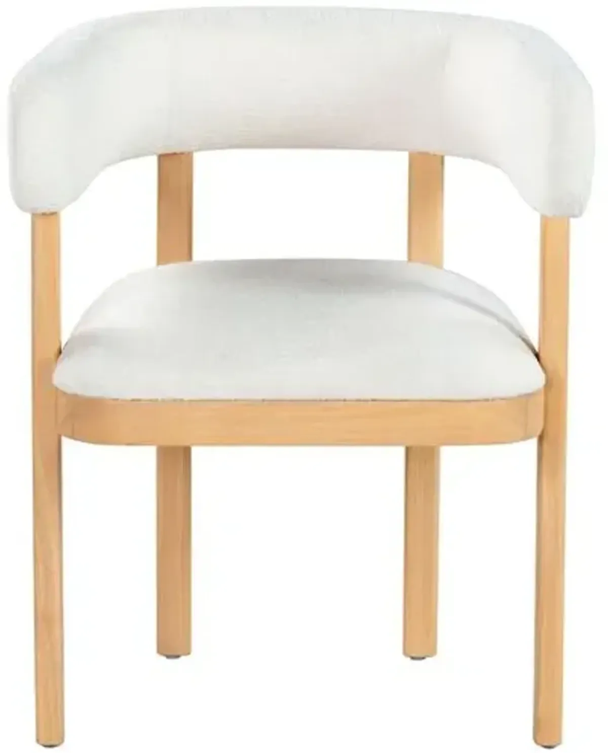 Sabine Boucle Arm Chair - Ivory/Natural