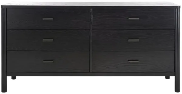 Una Wood 6-Drawer Dresser