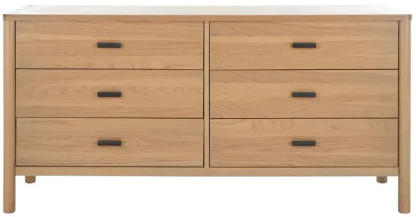 Una Wood 6-Drawer Dresser