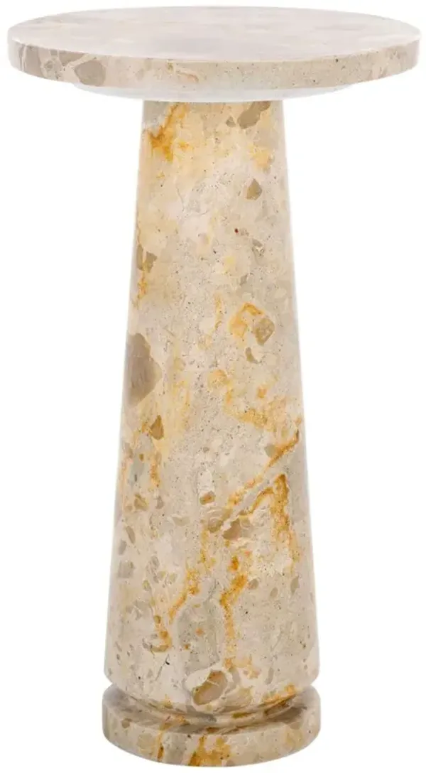 Kedra Round Marble Accent Table