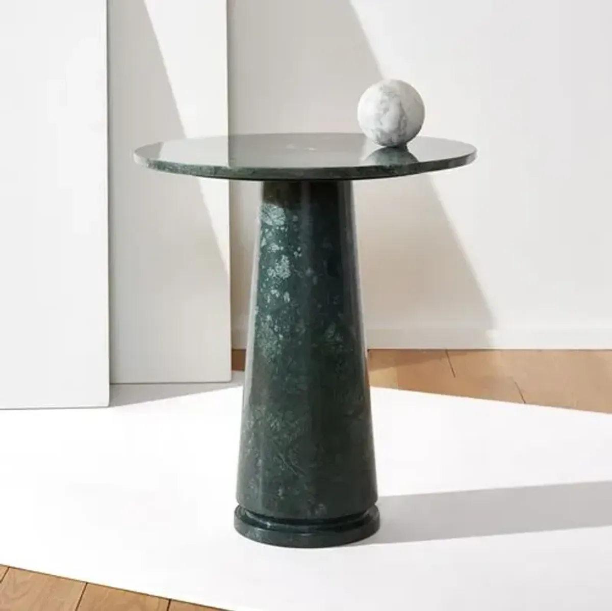 Kedra Tall Marble Accent Table - Green - 23.5Hx20.5Wx20.5D in