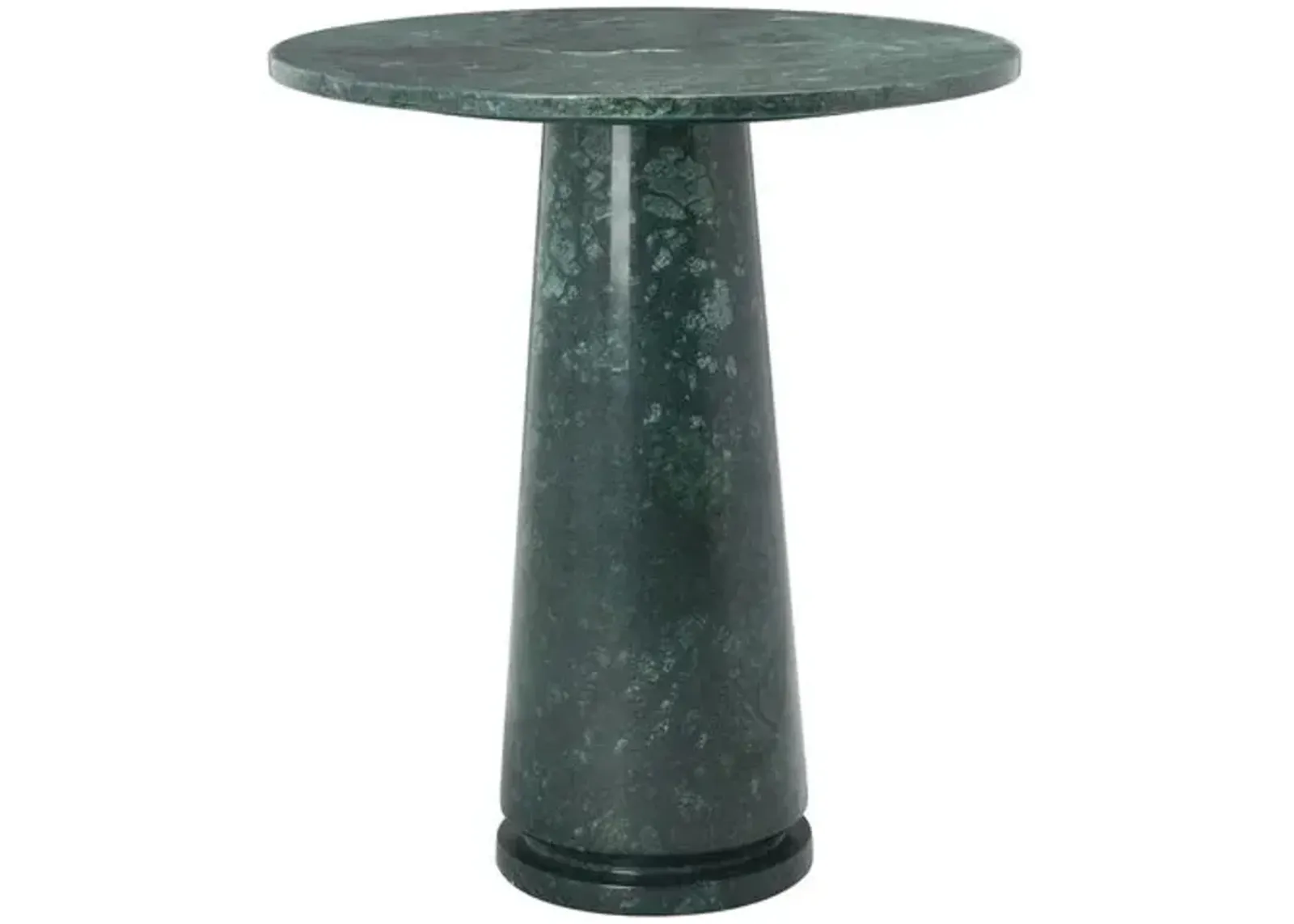 Kedra Tall Marble Accent Table - Green - 23.5Hx20.5Wx20.5D in