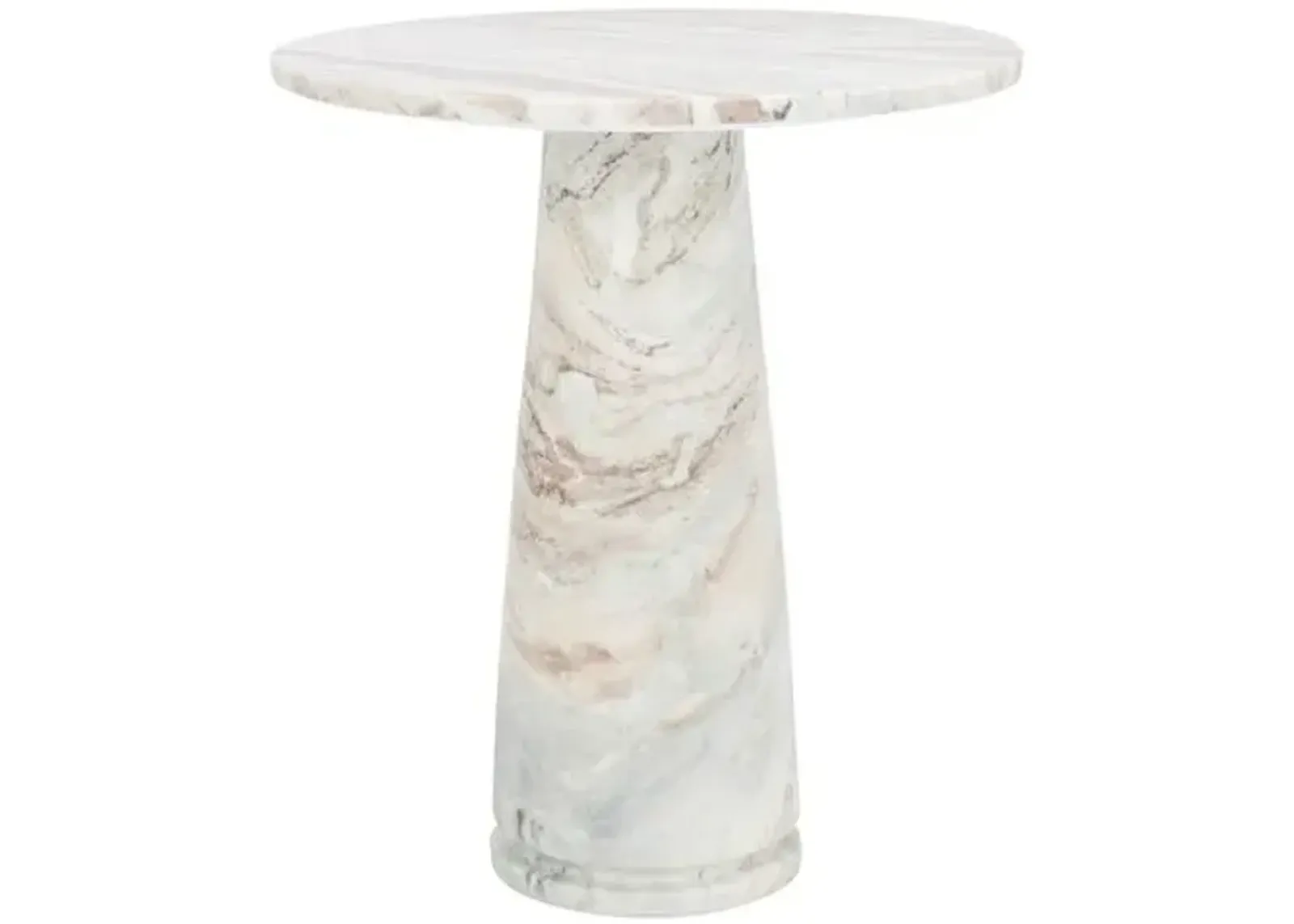 Kedra Tall Marble Accent Table - Multi - 23.5Hx20.5Wx20.5D in