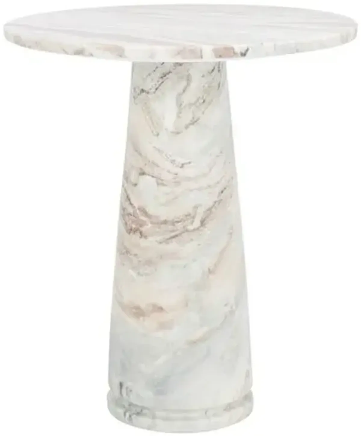 Kedra Tall Marble Accent Table - White - 23.5Hx20.5Wx20.5D in