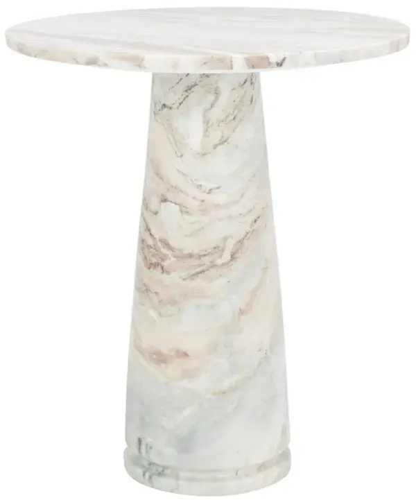 Kedra Tall Marble Accent Table