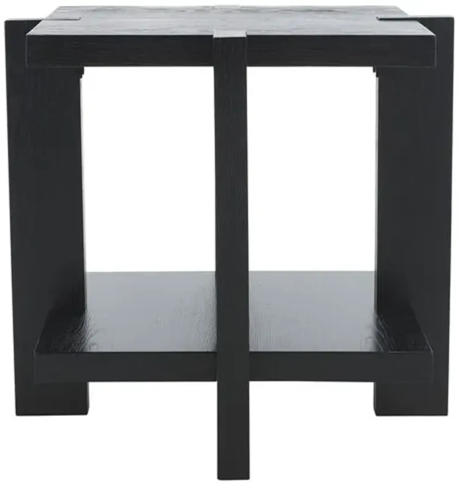 Vespera Square Wood Accent Table - Black - 22Hx24Wx24D in