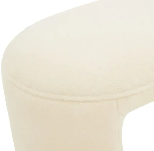 Lysta Faux Shearling Bench