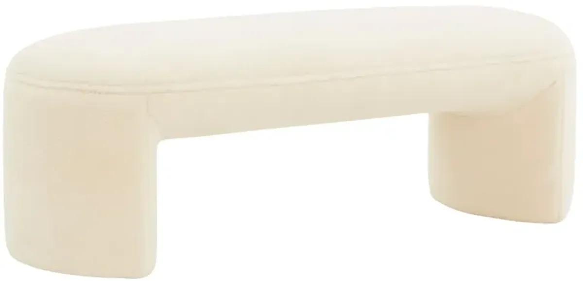 Lysta Faux Shearling Bench