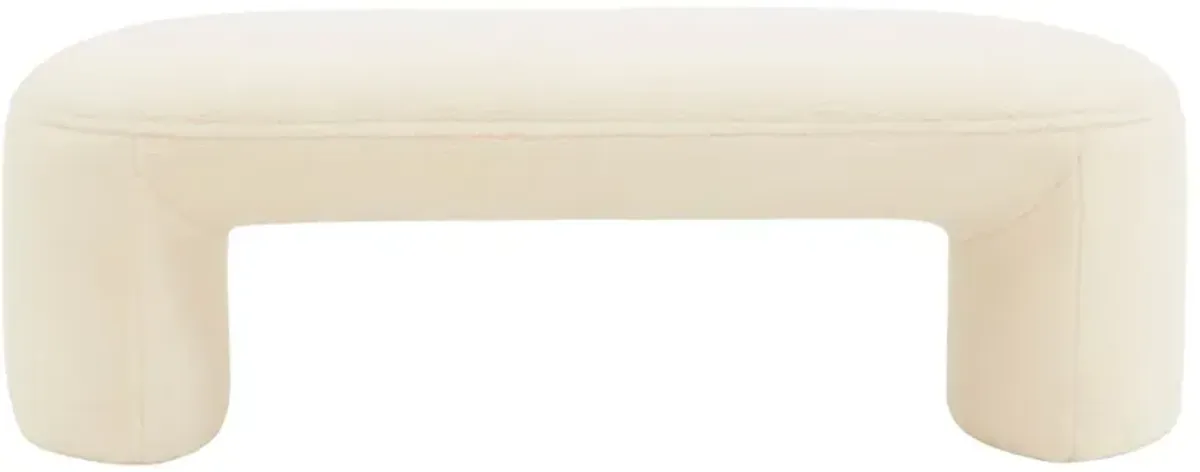 Lysta Faux Shearling Bench