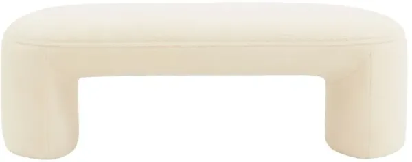 Lysta Faux Shearling Bench