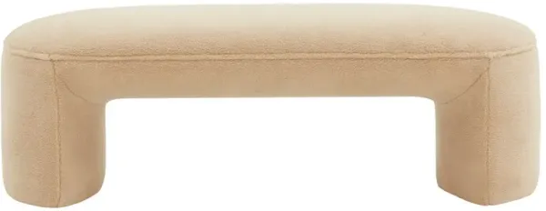 Lysta Faux Shearling Bench