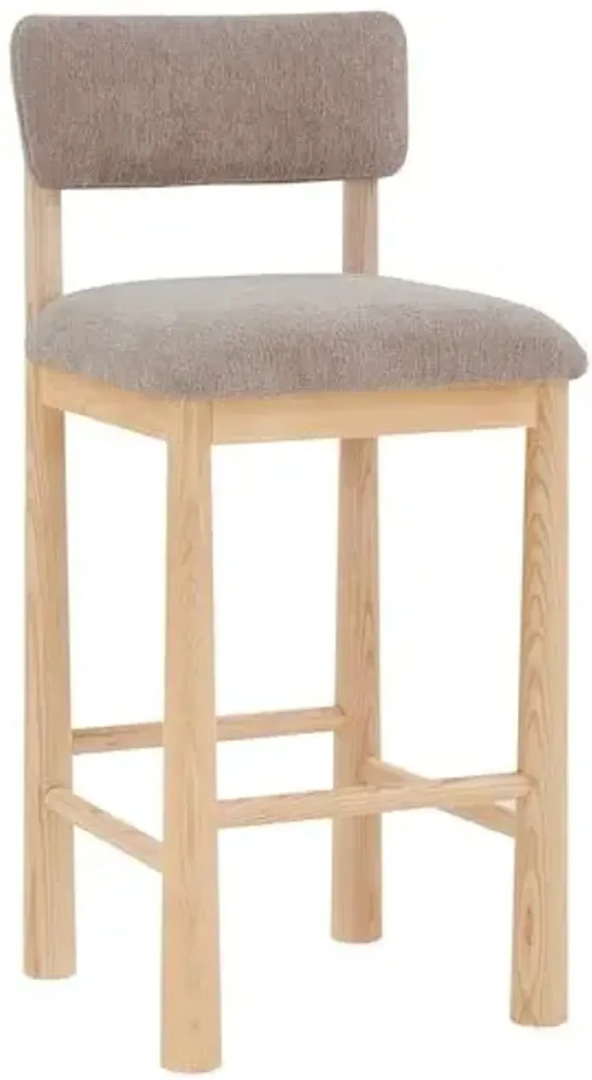 Wrenley Boucle Barstool - Brown