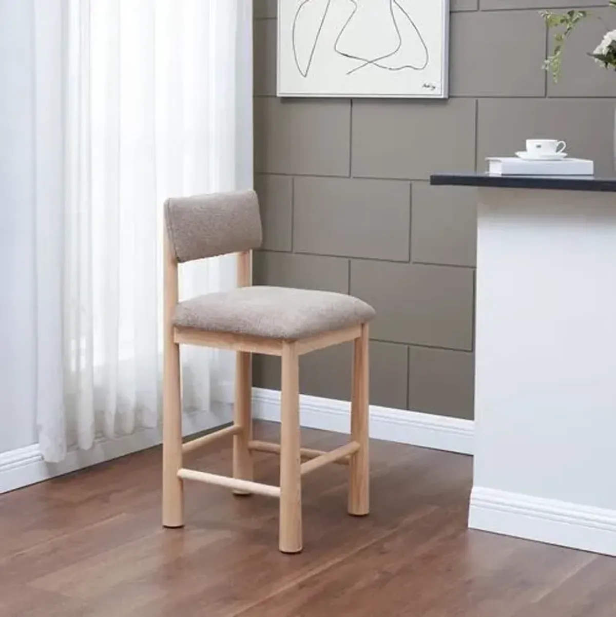 Shayna Boucle Counter Stool