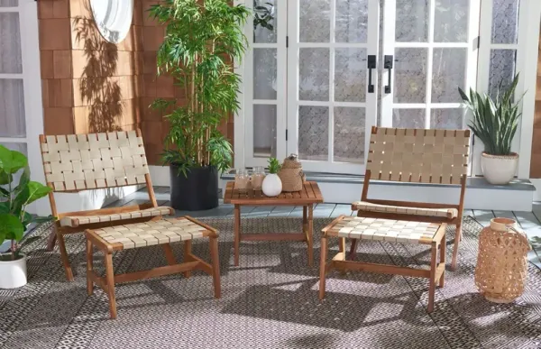 Xavien 5-Pc Outdoor Chair Lounge Set, Natural