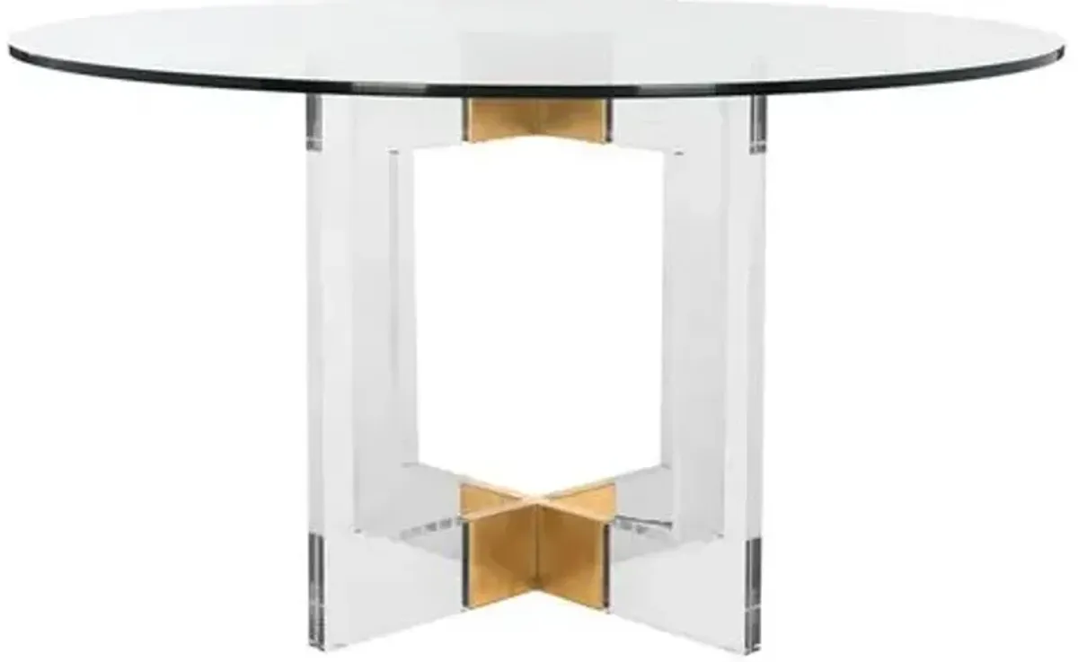 Lenlie Acrylic Rd Dining Table