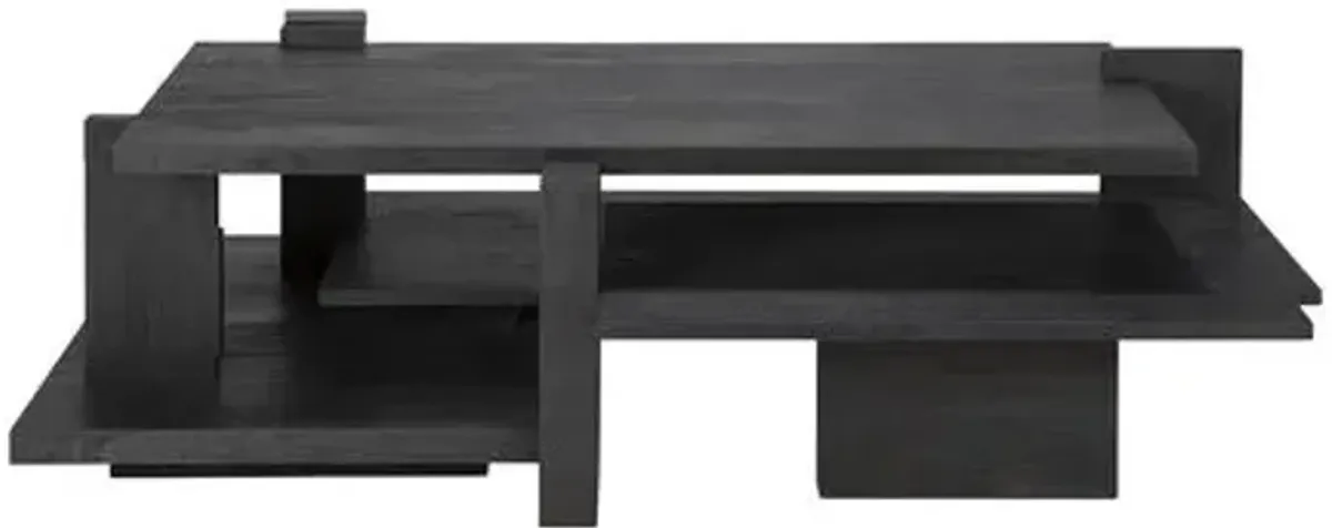 Abstract Coffee Table - Teak Black - Ethnicraft