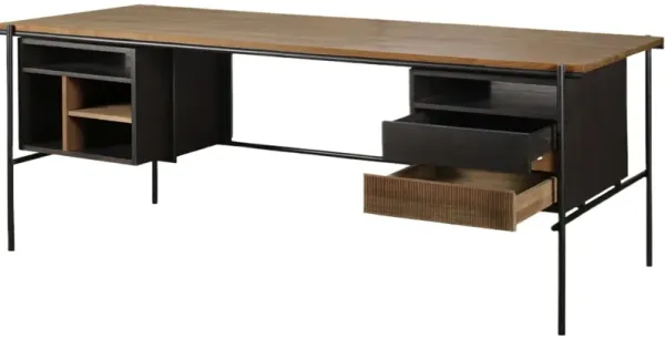 Oscar 2-Drawer Desk, Teak Natural