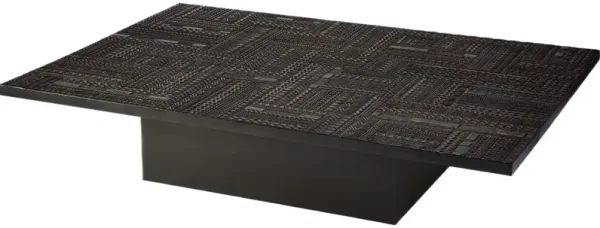 Tabwa Teak Coffee Table, Black