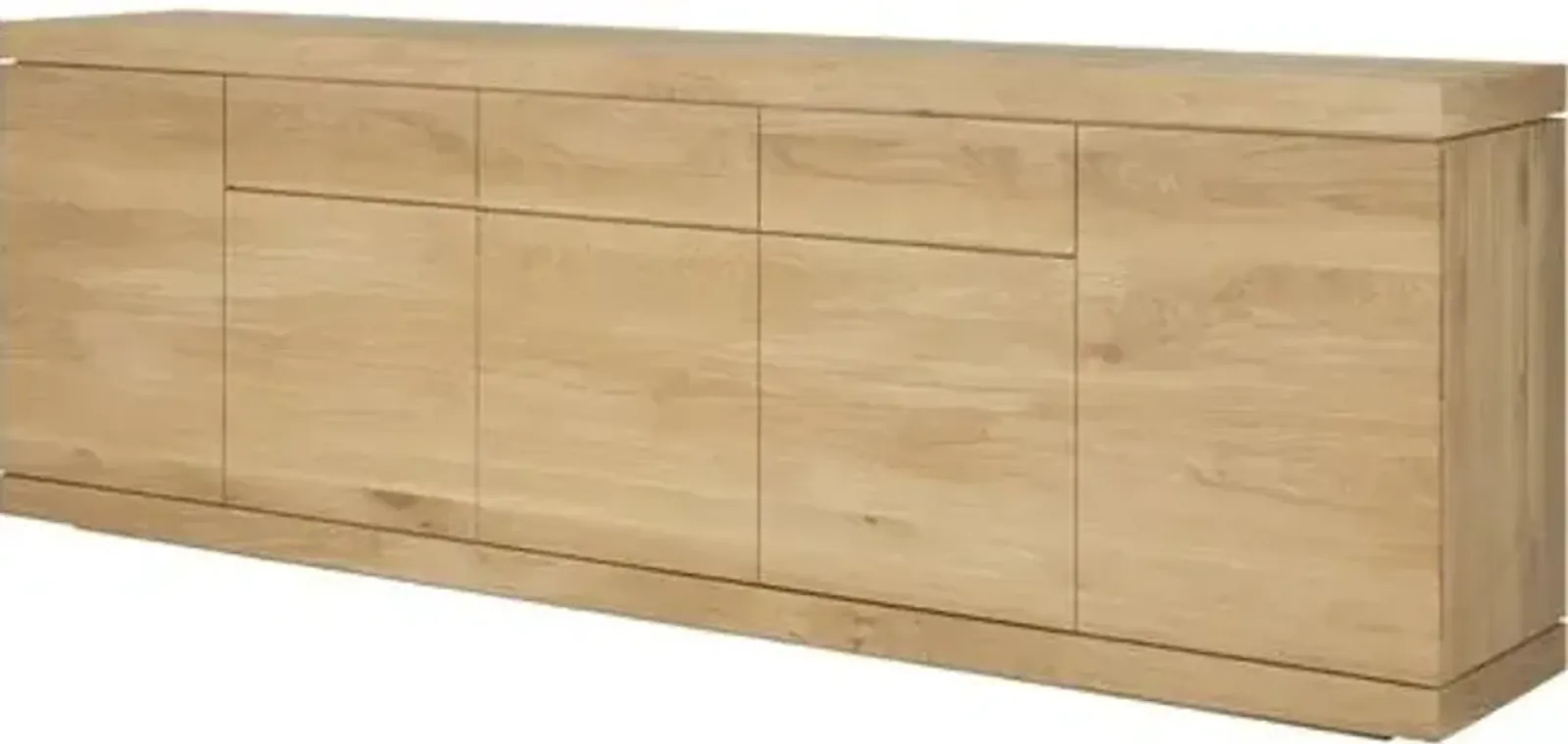 Burger 5 Door/3-Drawer Sideboard - Oak - Ethnicraft - Brown