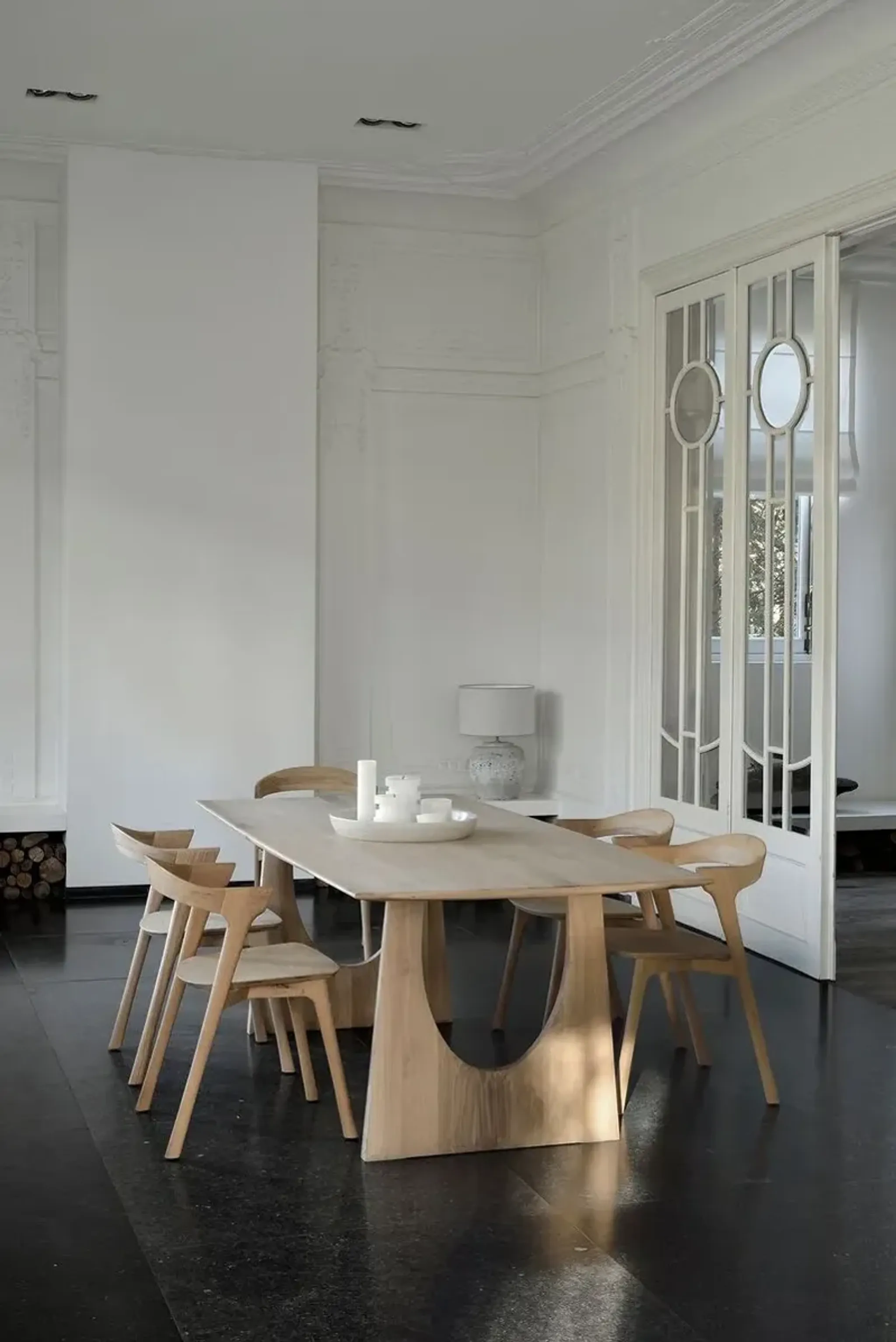 Geometric Dining Table, Oak | Furniture.com