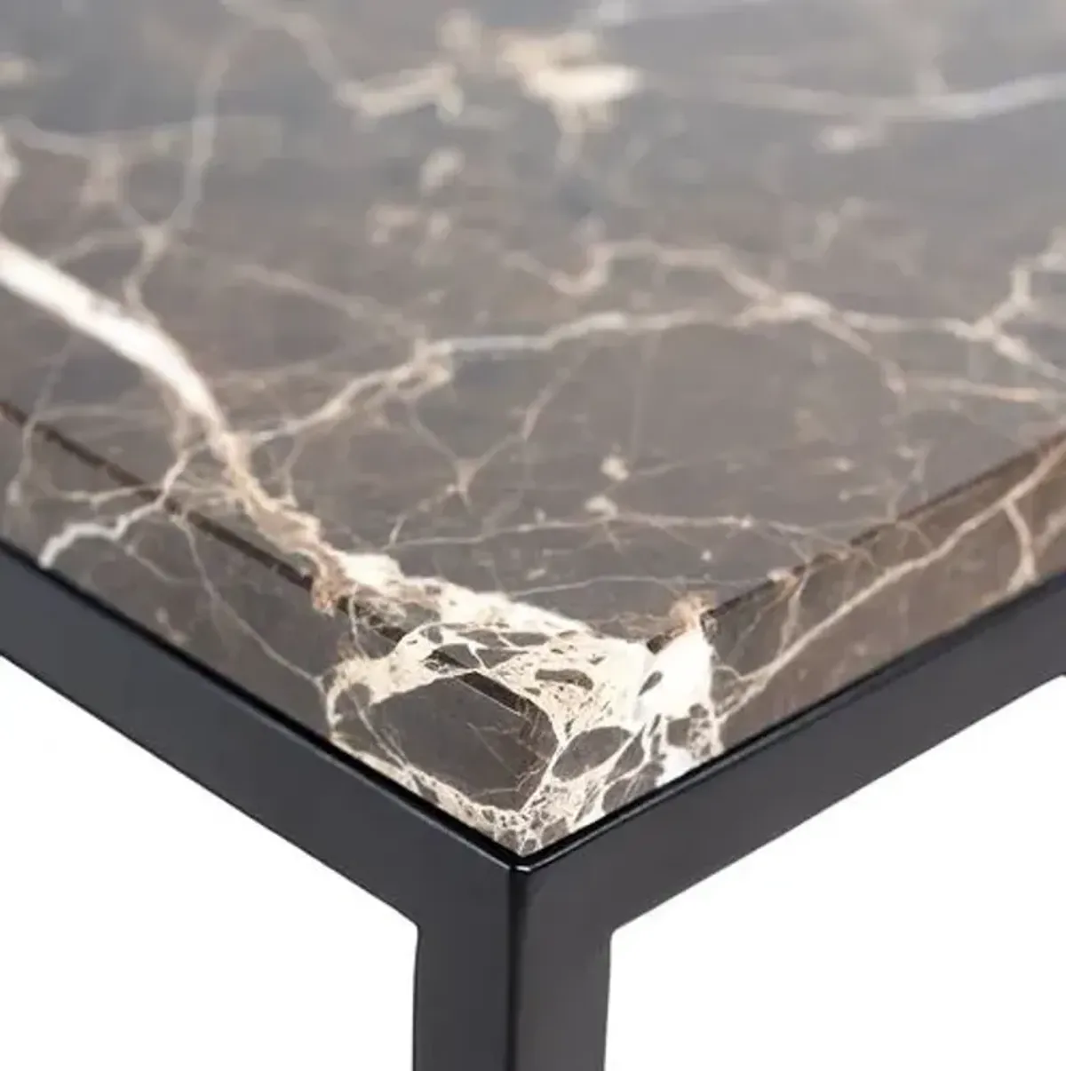 Marble Coffee Table - Dark Emperador - Ethnicraft - Brown