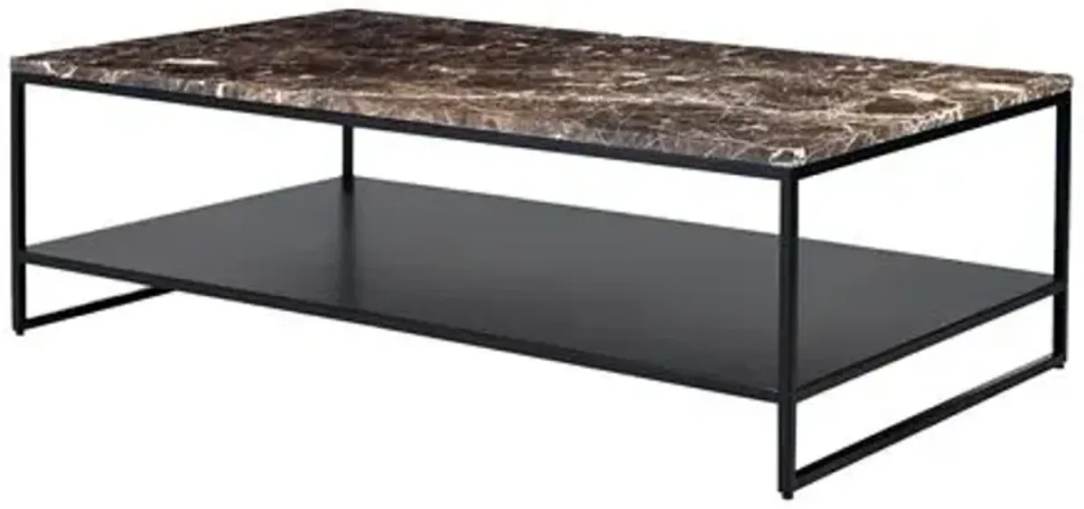 Marble Coffee Table - Dark Emperador - Ethnicraft - Brown