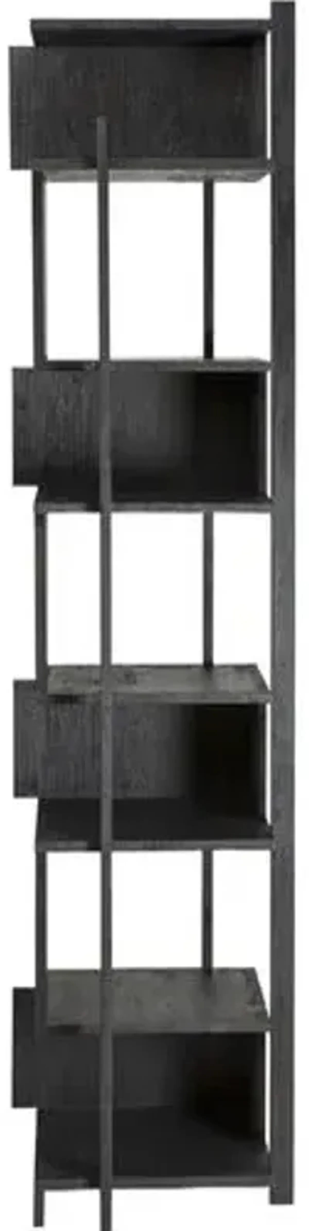 Abstract Column Teak Bookcase - Black - Ethnicraft