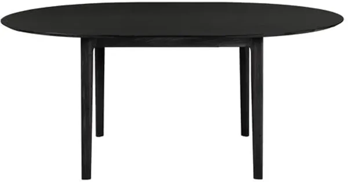 Bok Round/Oval Extendable Dining Table - Black Oak - Ethnicraft