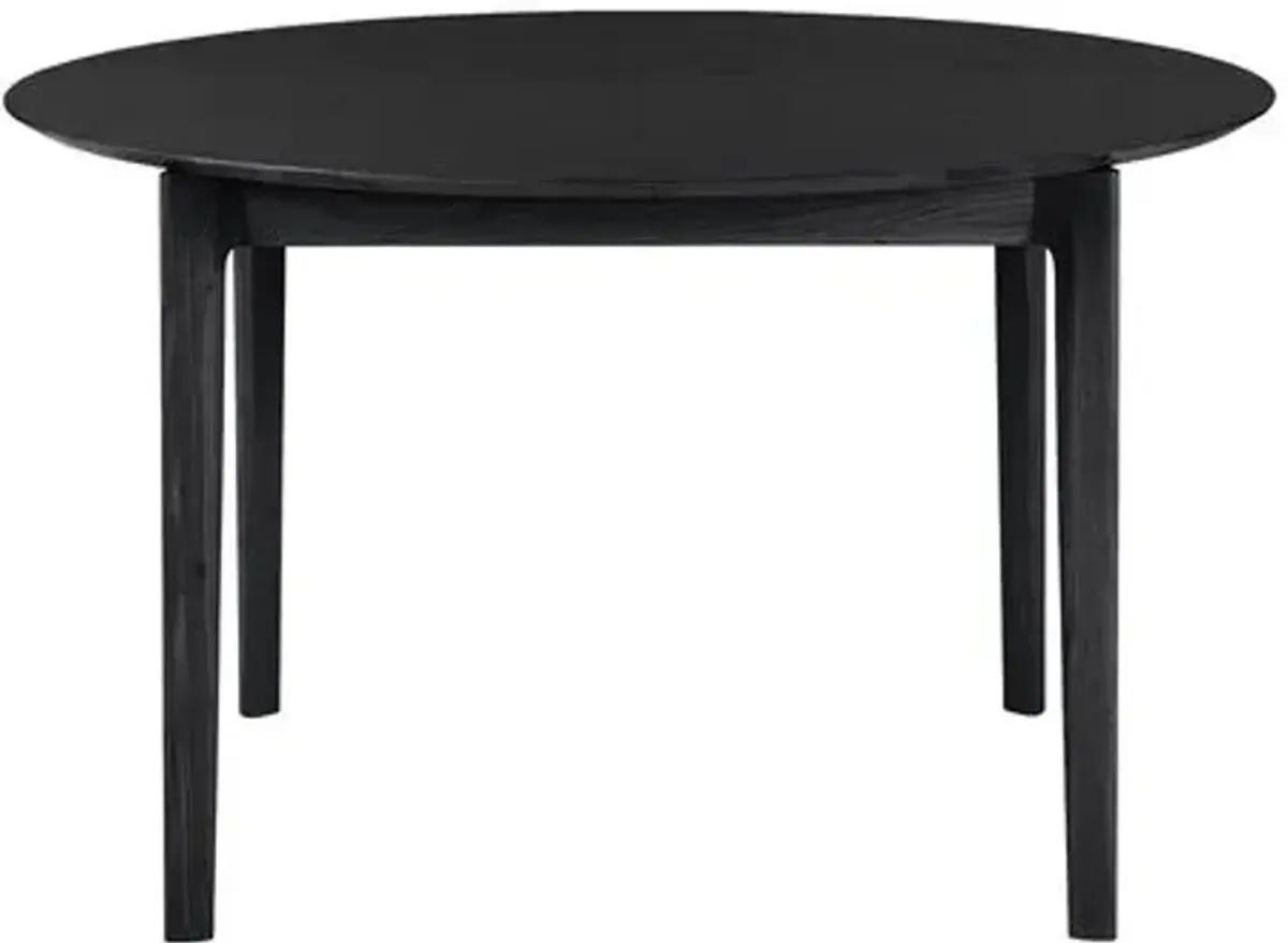 Bok Round/Oval Extendable Dining Table - Black Oak - Ethnicraft