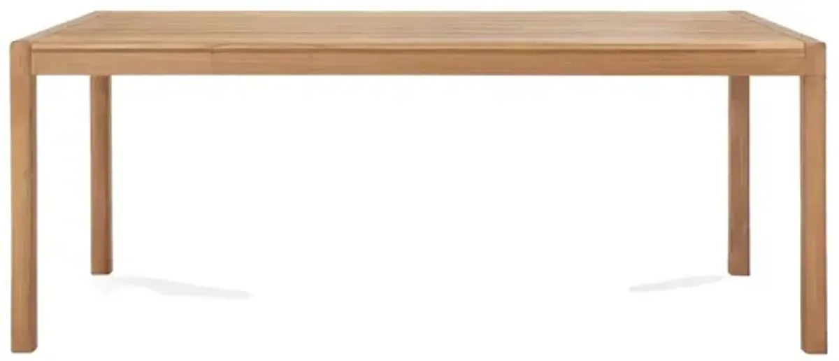 Jack Outdoor Teak Dining Table, Natural