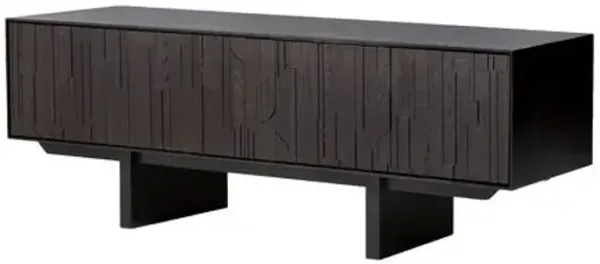 Mosaic 1-Drawer TV Cupboard - Teak Off Black - Ethnicraft
