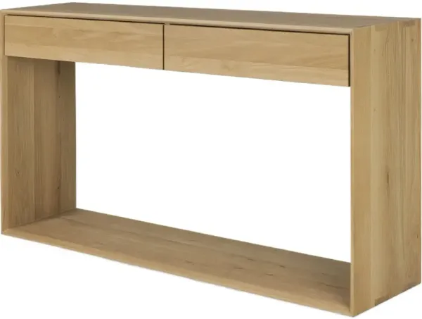 Nordic  2-Drawer Console, Oak