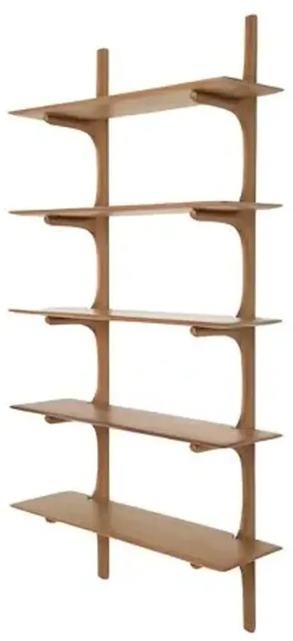 PI Wall Shelf - 5 Shelves - Ethnicraft - Brown