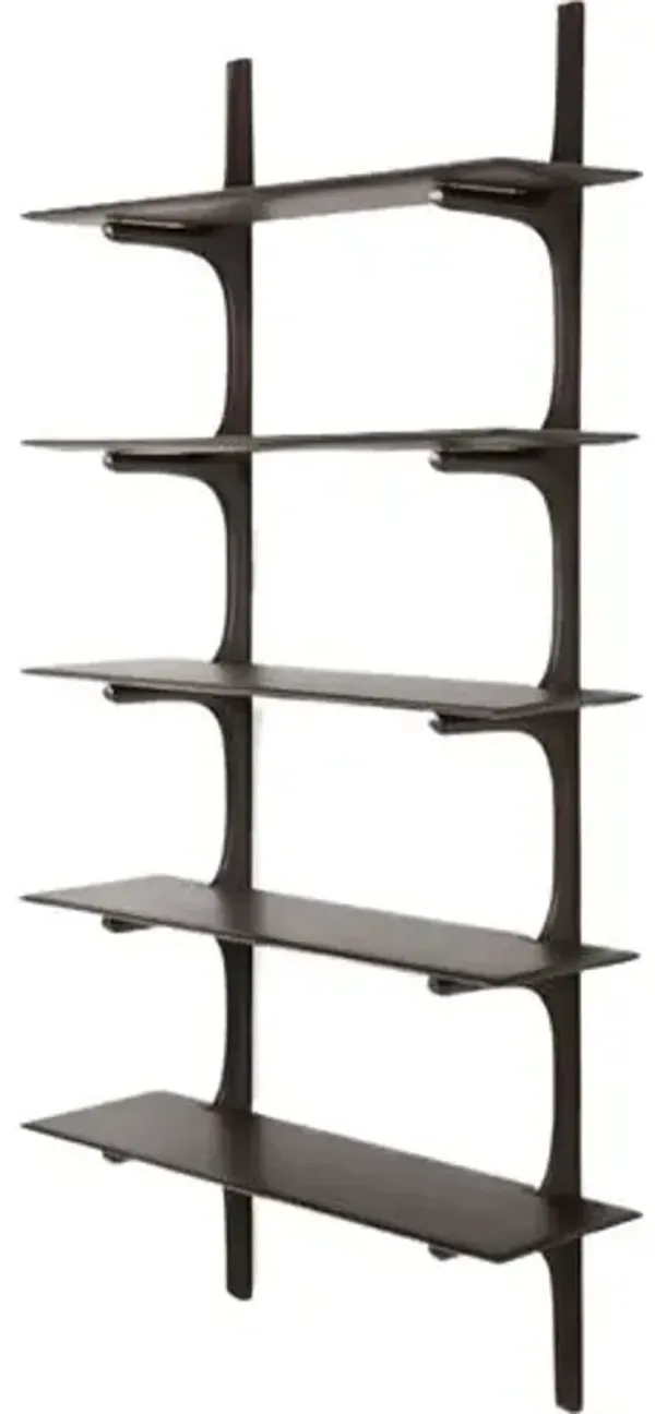 PI Wall Shelf - 5 Shelves - Ethnicraft - Brown