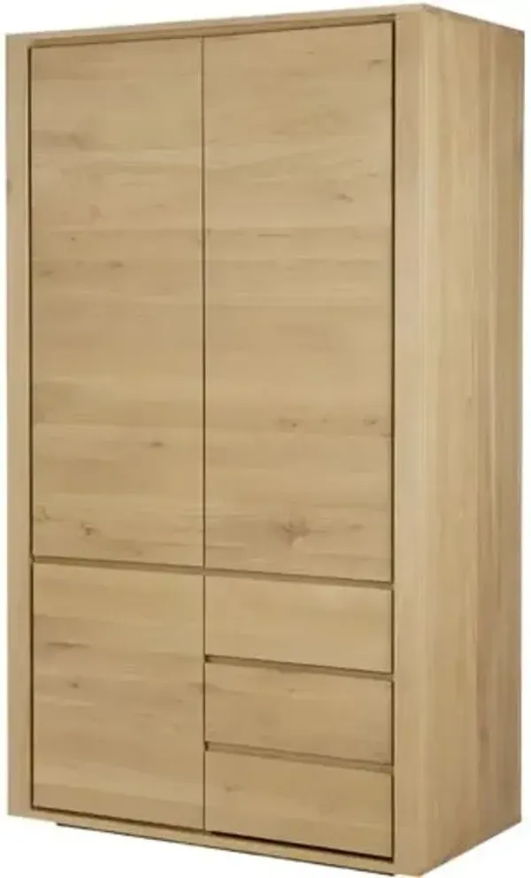 Shadow 3-Door/2-Drawer Dresser - Oak - Ethnicraft - Brown