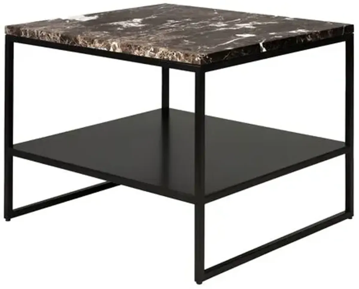 Stone Side Table - Dark Emperador - Ethnicraft - Brown