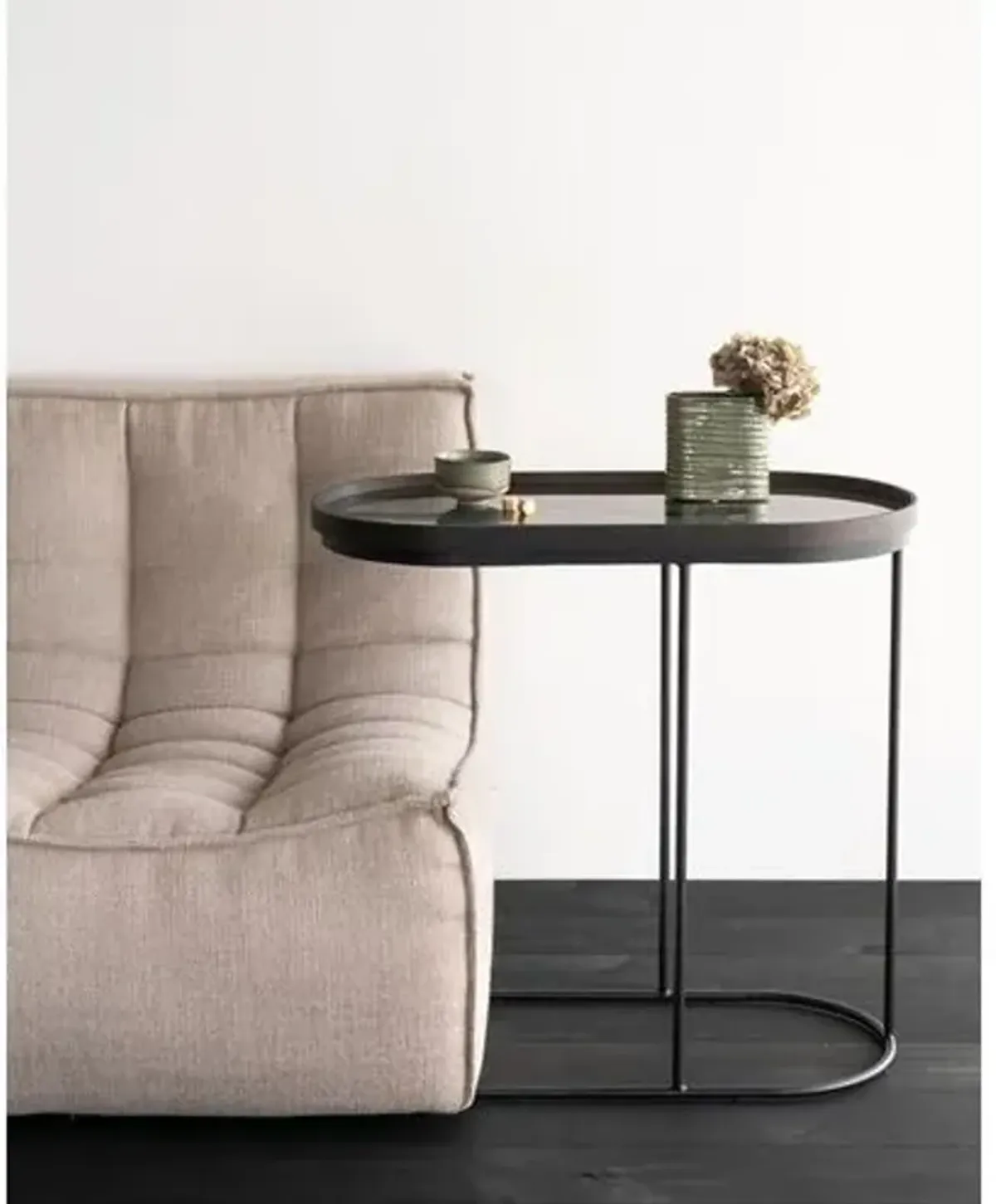 Tray Oval Side Table - Black - Ethnicraft