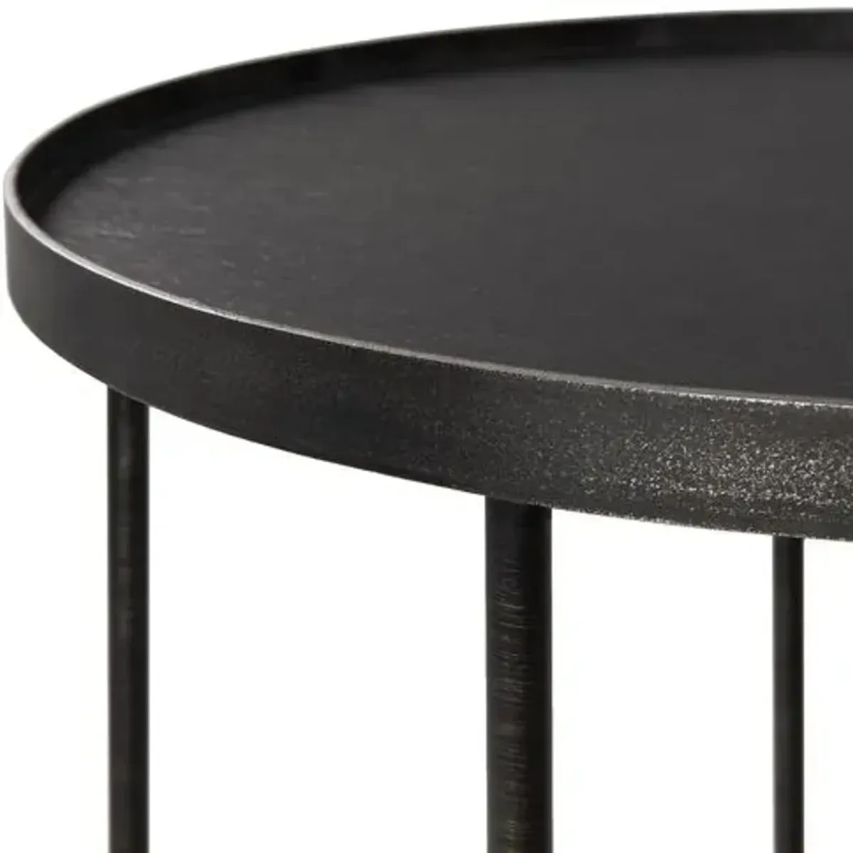 Tray Round Side Table - Black - Ethnicraft