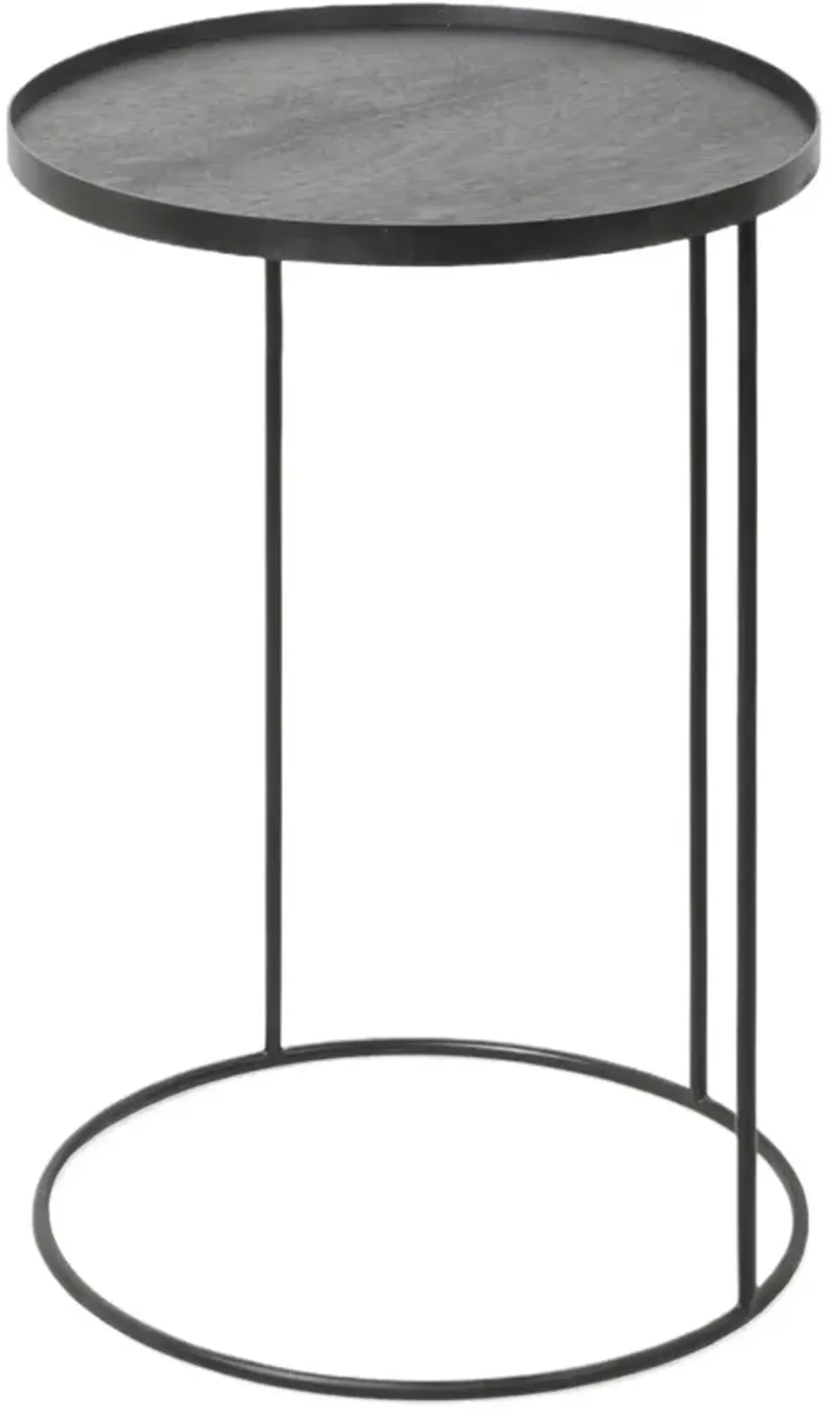 Tray Round Side Table, Black