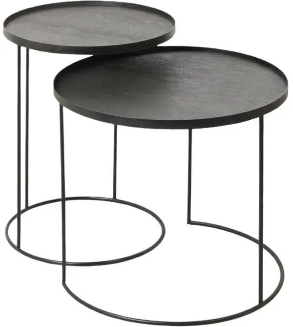 S/2 Tray Side Tables, Black