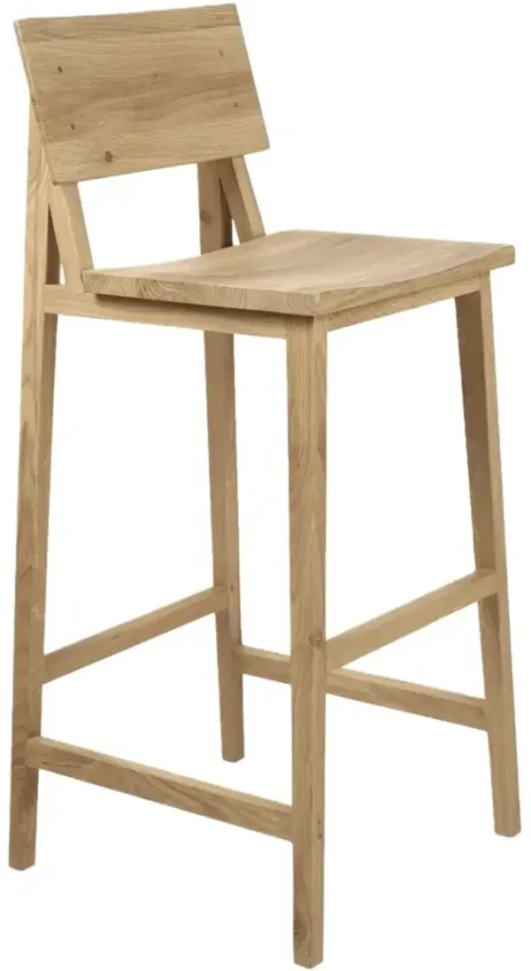 N4 Bar Stool, Oak
