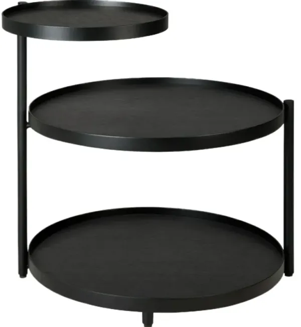 Swivel Tray Side Table, Black